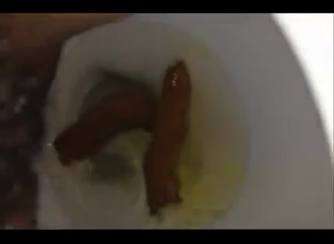 Video :Nasty dude jacked off while staring at own poop